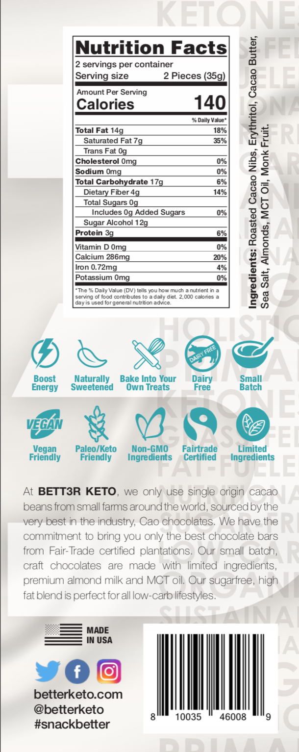 Premium Keto Milk Chocolate Bar Sampler Pack - 5 Bars - Keto Diet Done Better