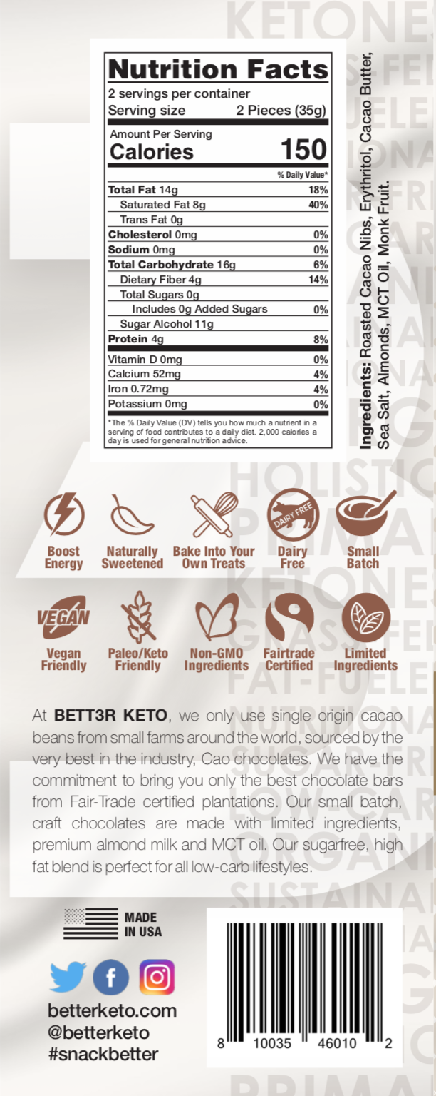 Premium Keto Milk Chocolate Bar Sampler Pack - 5 Bars - Keto Diet Done Better