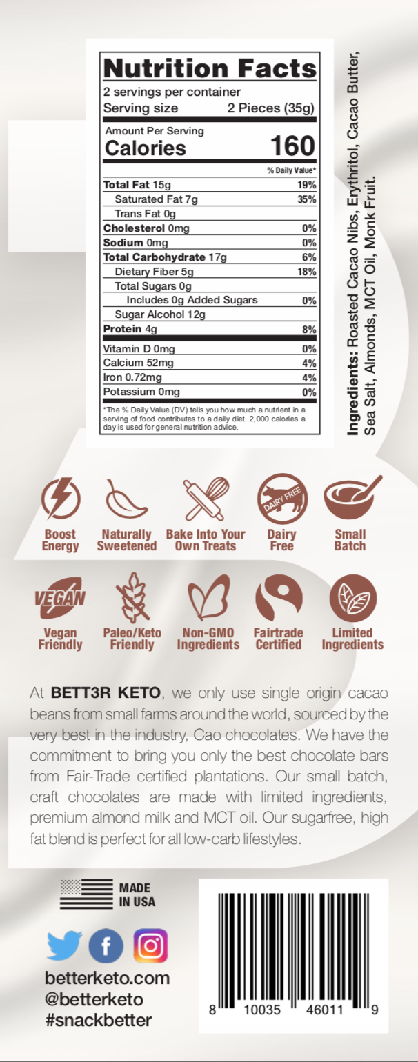 Premium Keto Milk Chocolate Bar Sampler Pack - 5 Bars - Keto Diet Done Better