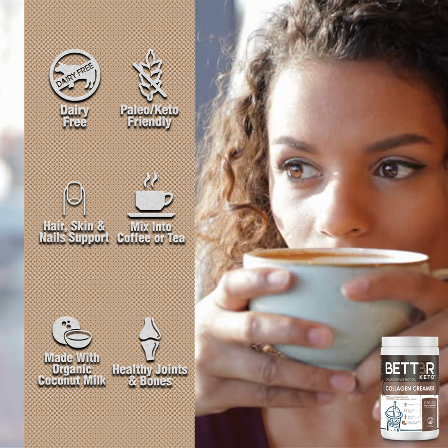 Cacao Keto Collagen Creamer with MCT Oil - Keto Diet Done Better