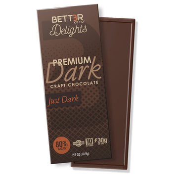 Premium Keto Dark Chocolate Bar 80% Cacao - Original - Keto Diet Done Better