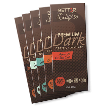 Premium Keto Dark Chocolate Bar Sampler Pack - Keto Diet Done Better